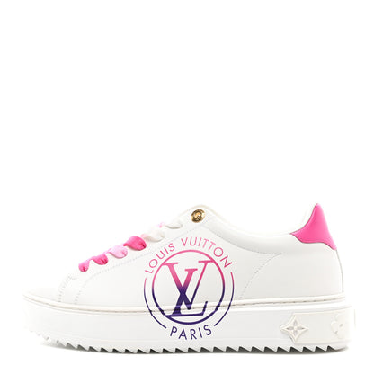 Louis Vuitton Monogram Time Out Sneakers 40 White Pink 1 of 9