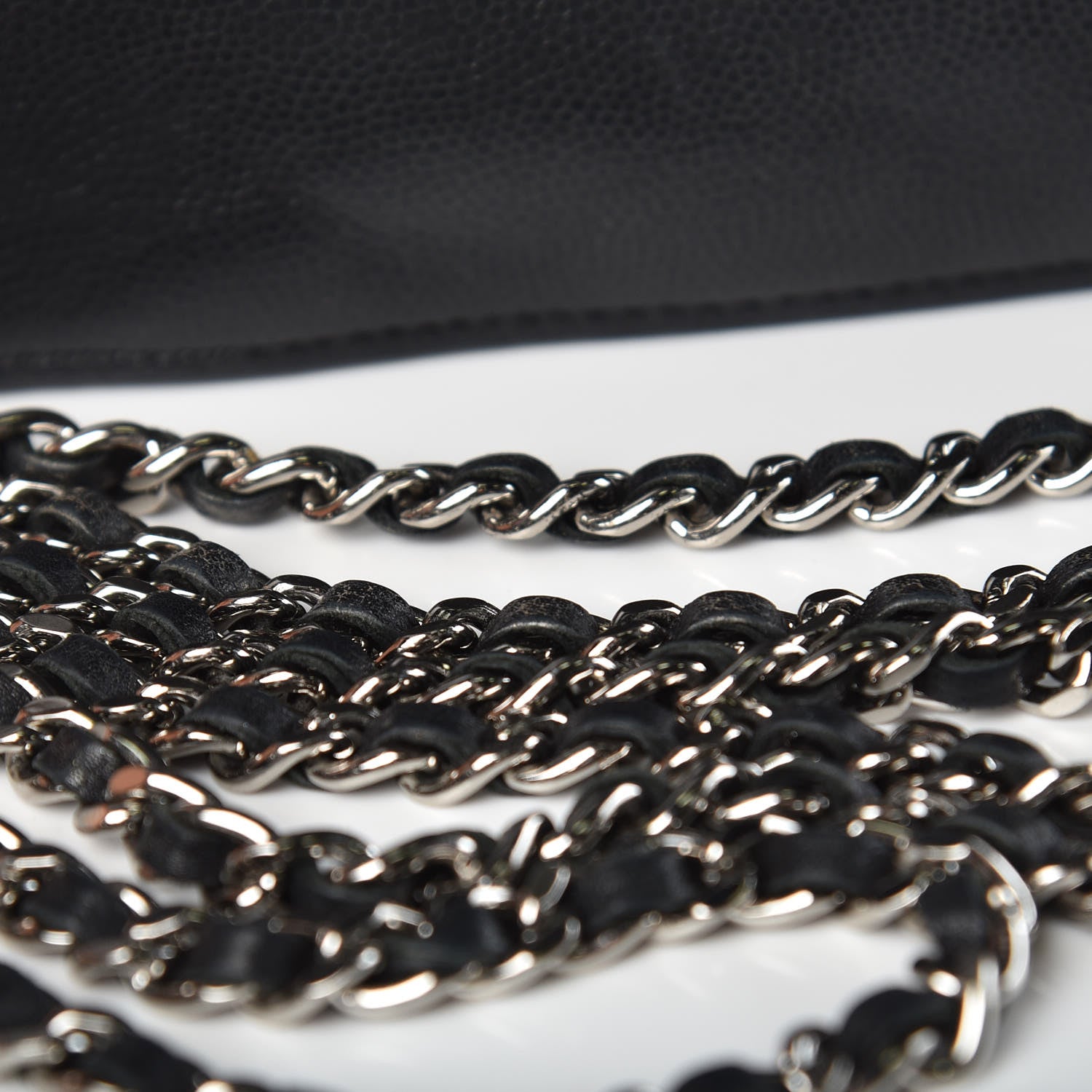 Chanel Caviar Sevruga Wallet On Chain WOC Black 16 of 23