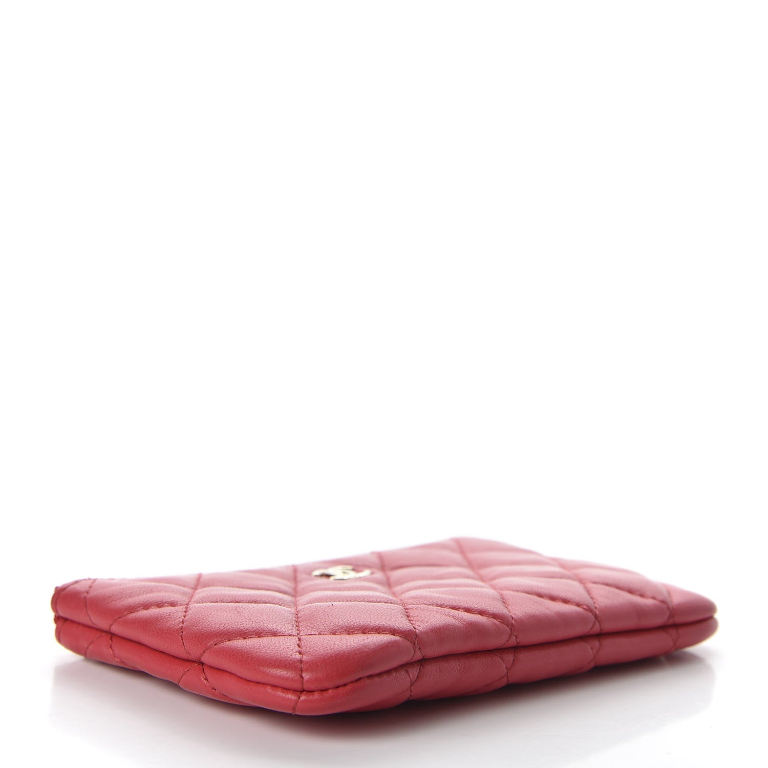 Chanel Lambskin Quilted Cosmetic Case Red 4 of 8