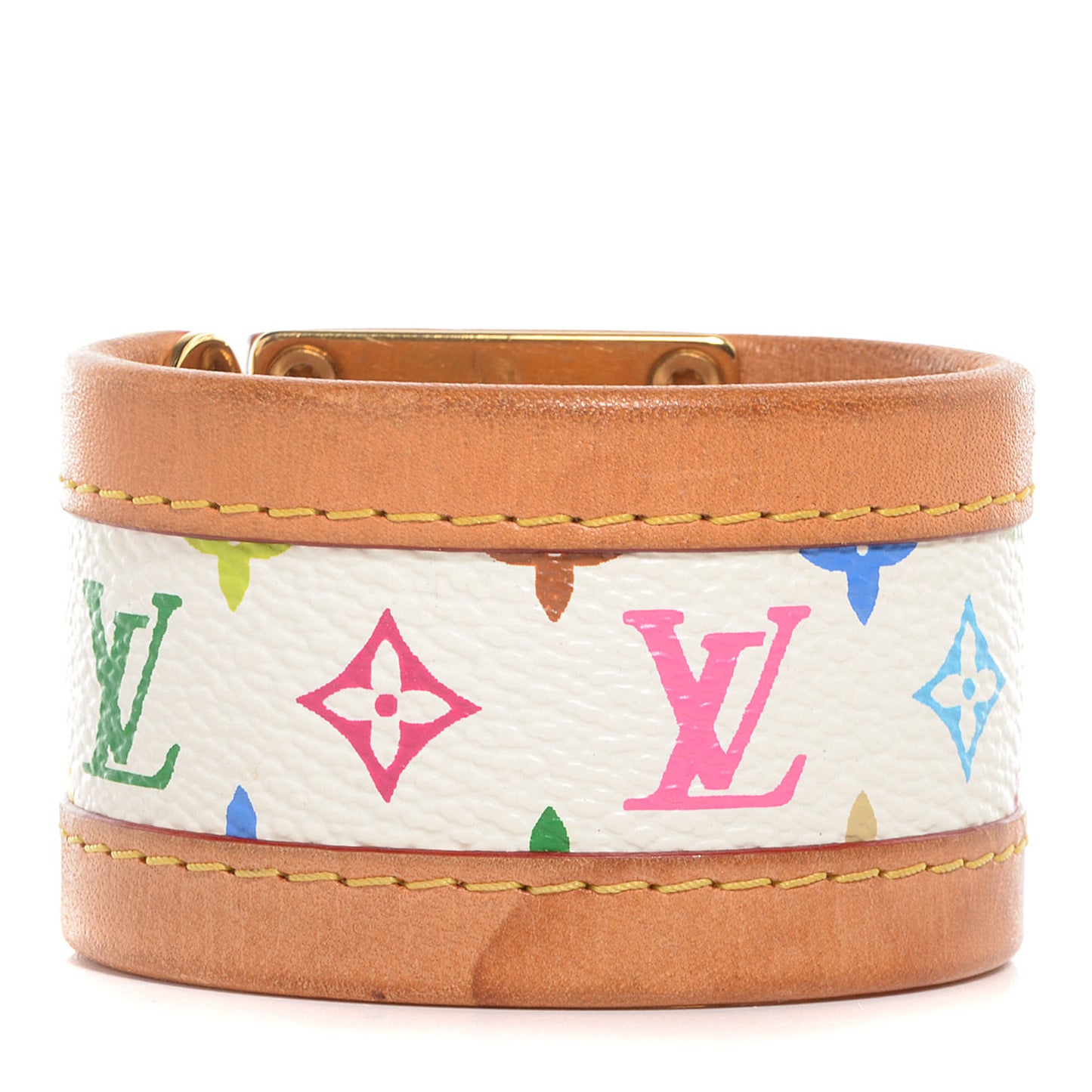 Monogram Multicolor S Lock Bracelet White Small