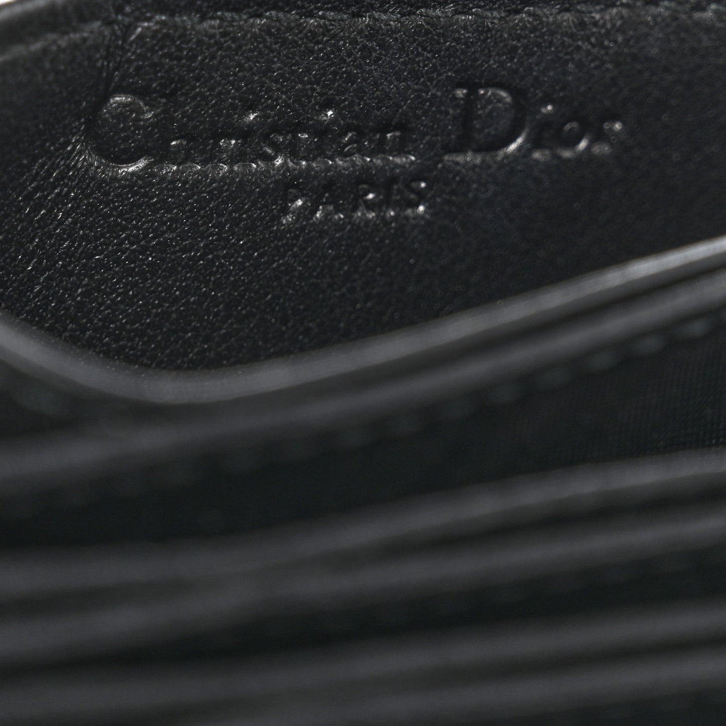 Patent Cannage Lady Dior 5-Gusset Card Holder Black