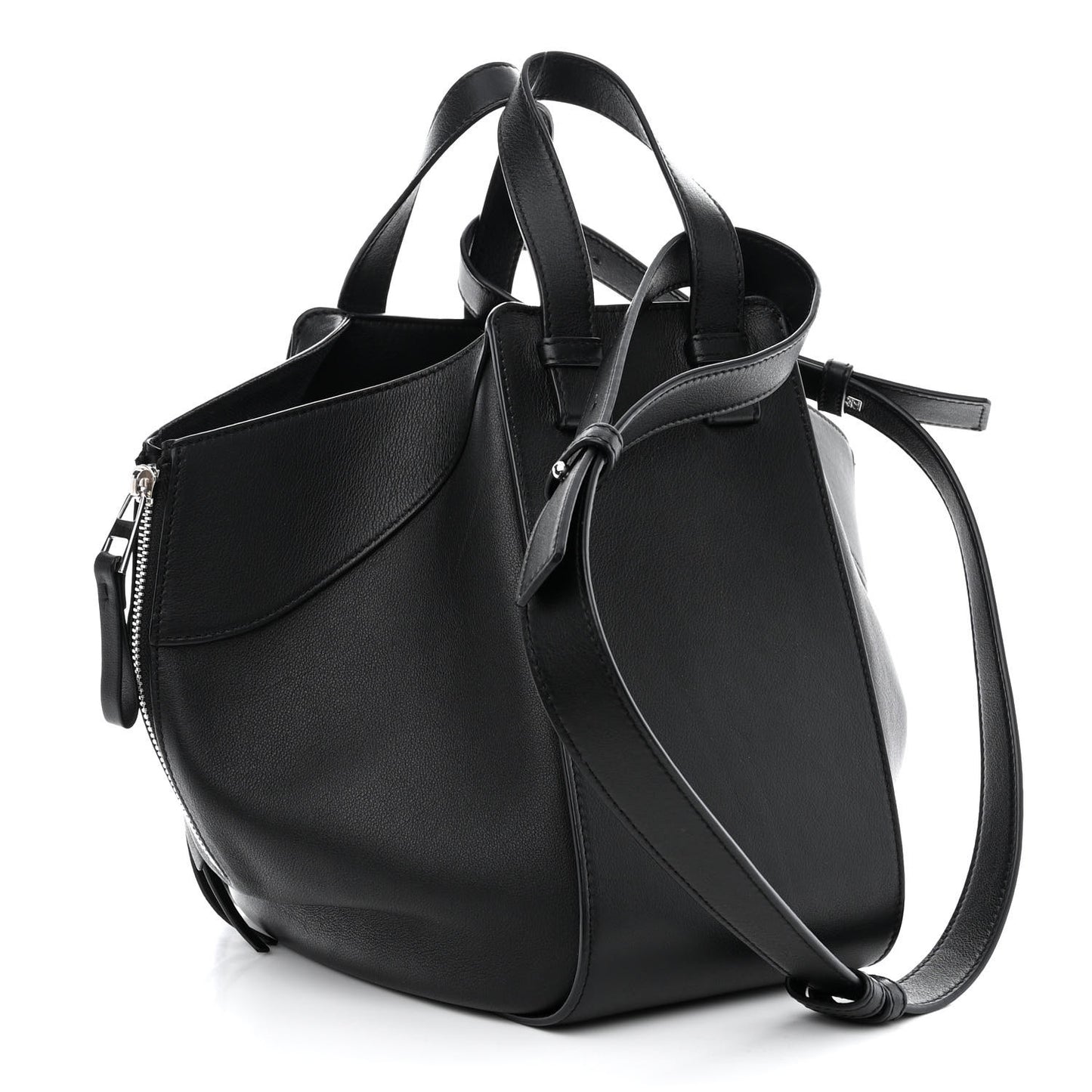 Calfskin Small Hammock Shoulder Bag Black
