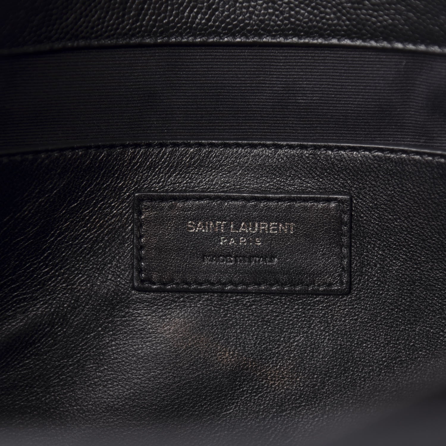 Saint Laurent Grain De Poudre Medium West Hollywood Monogram Fold-Over Black 6 of 13