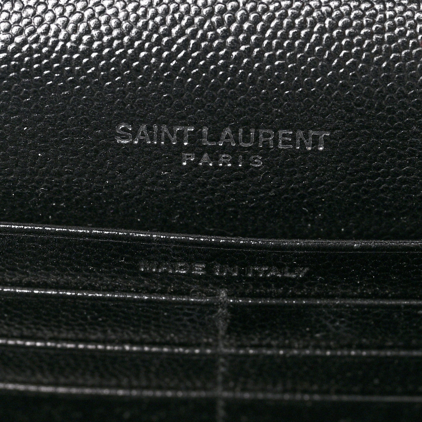 Grain De Poudre Classic Monogram Kate Tassel Chain Wallet Black