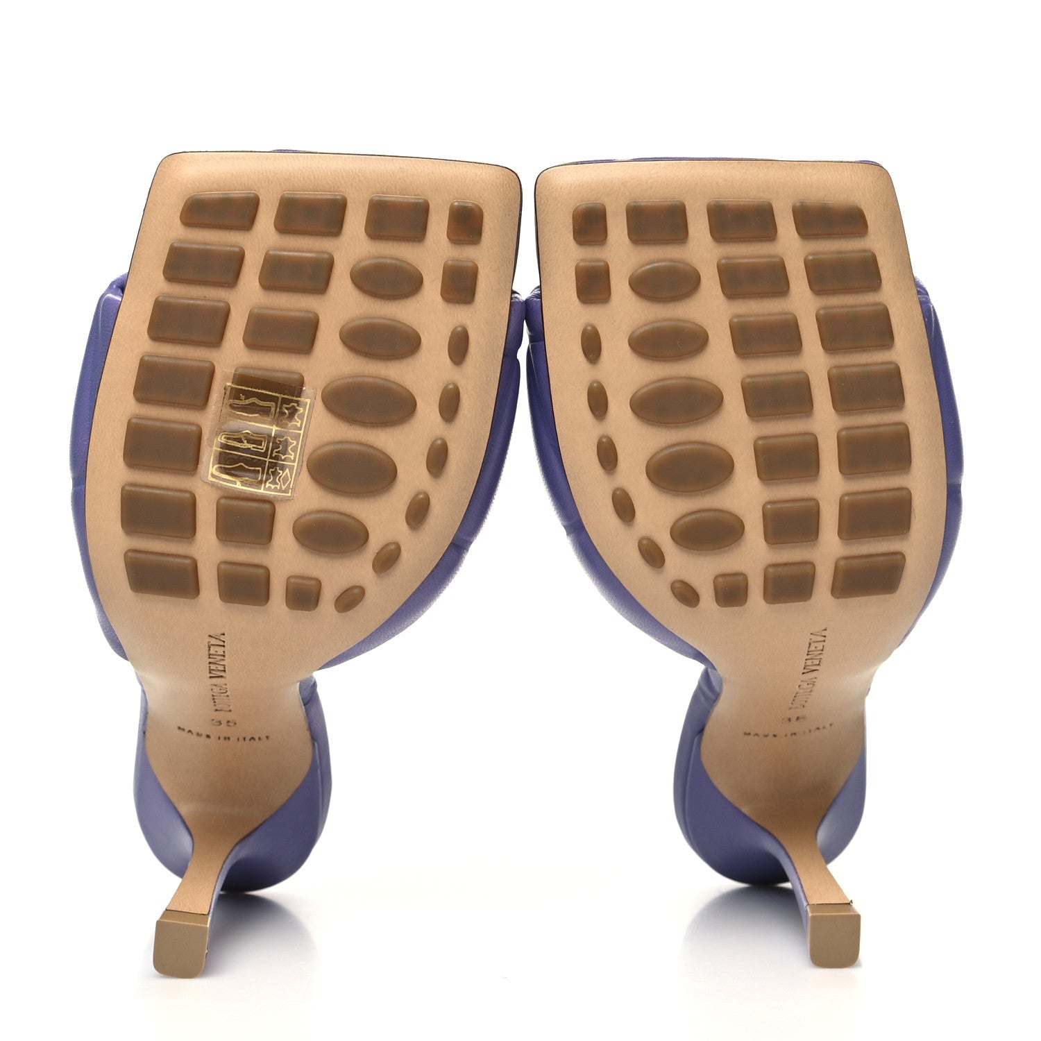 Bottega Veneta Nappa Quilted Rubber Lido Mule Sandals 35 Lavender 5 of 8