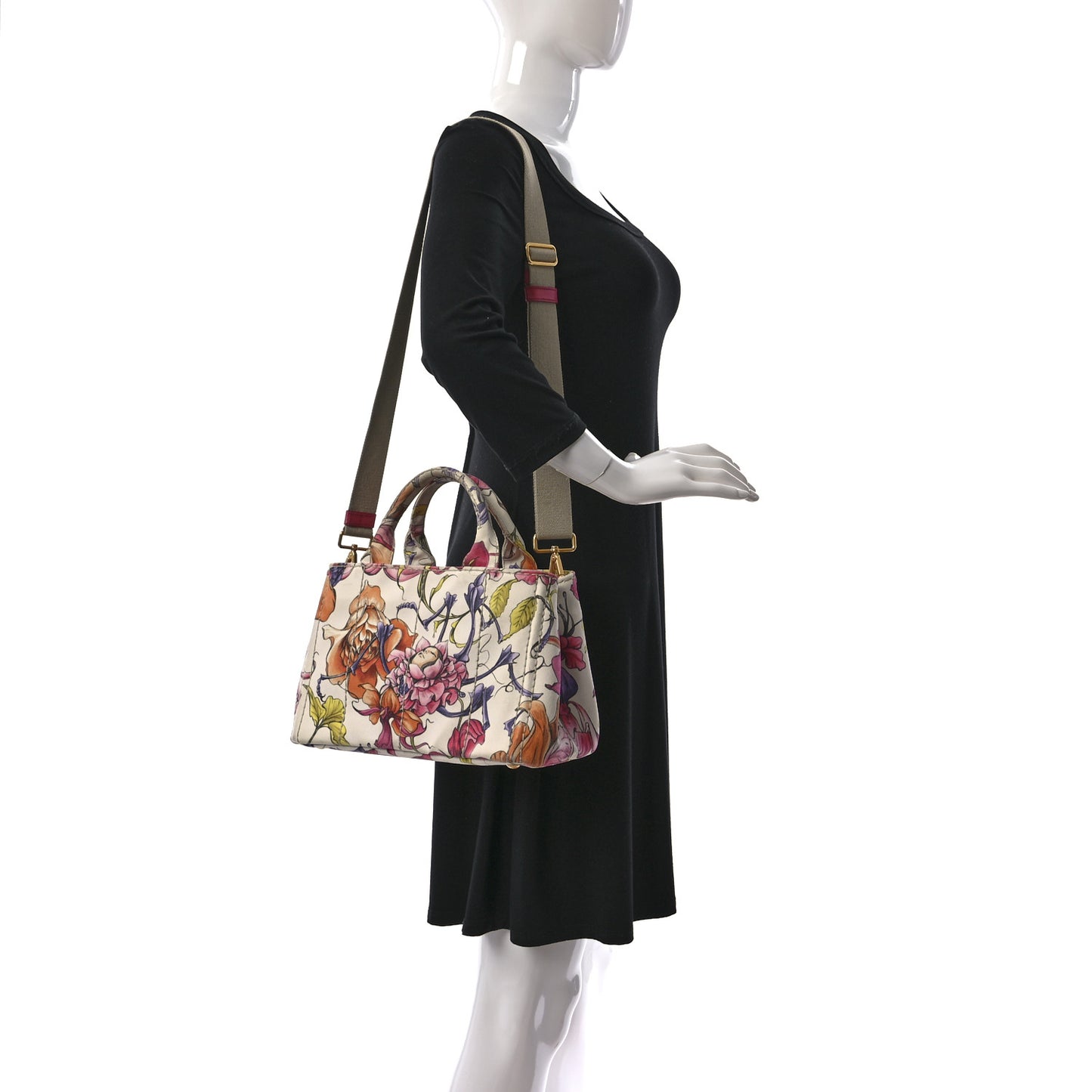 Canvas Canapa Stampata Floral Tote