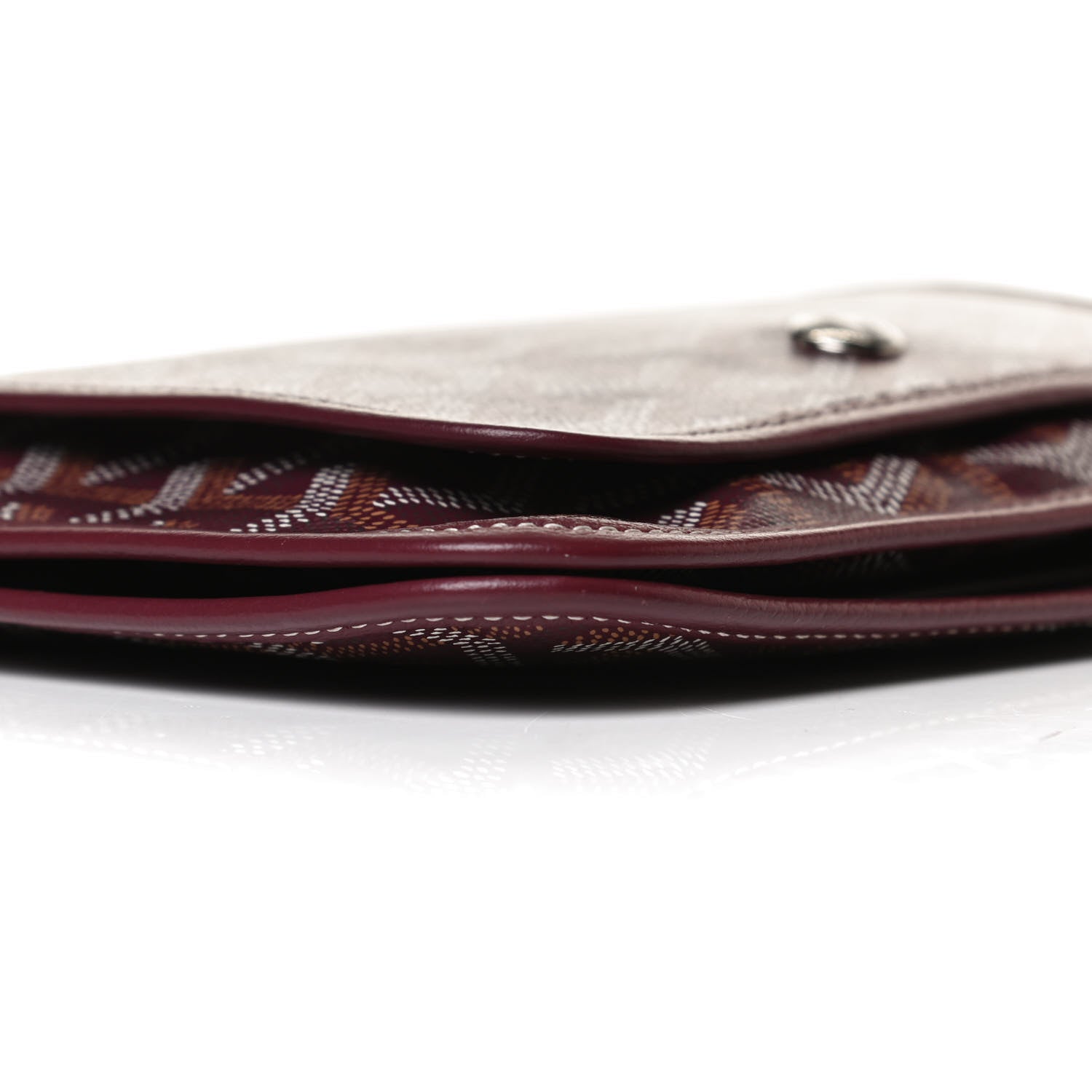 Goyard Goyardine Plumet Wallet Clutch Burgundy 8 of 12