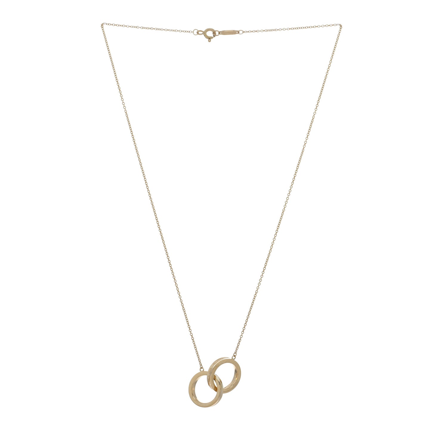 18K Yellow Gold 1837 Interlocking Circles Pendant Necklace