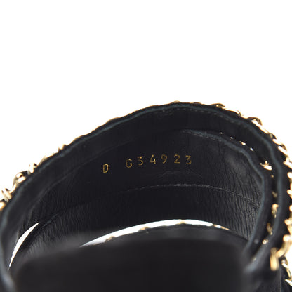 Chanel Suede Chain Mule Sandals 40 Black 8 of 9