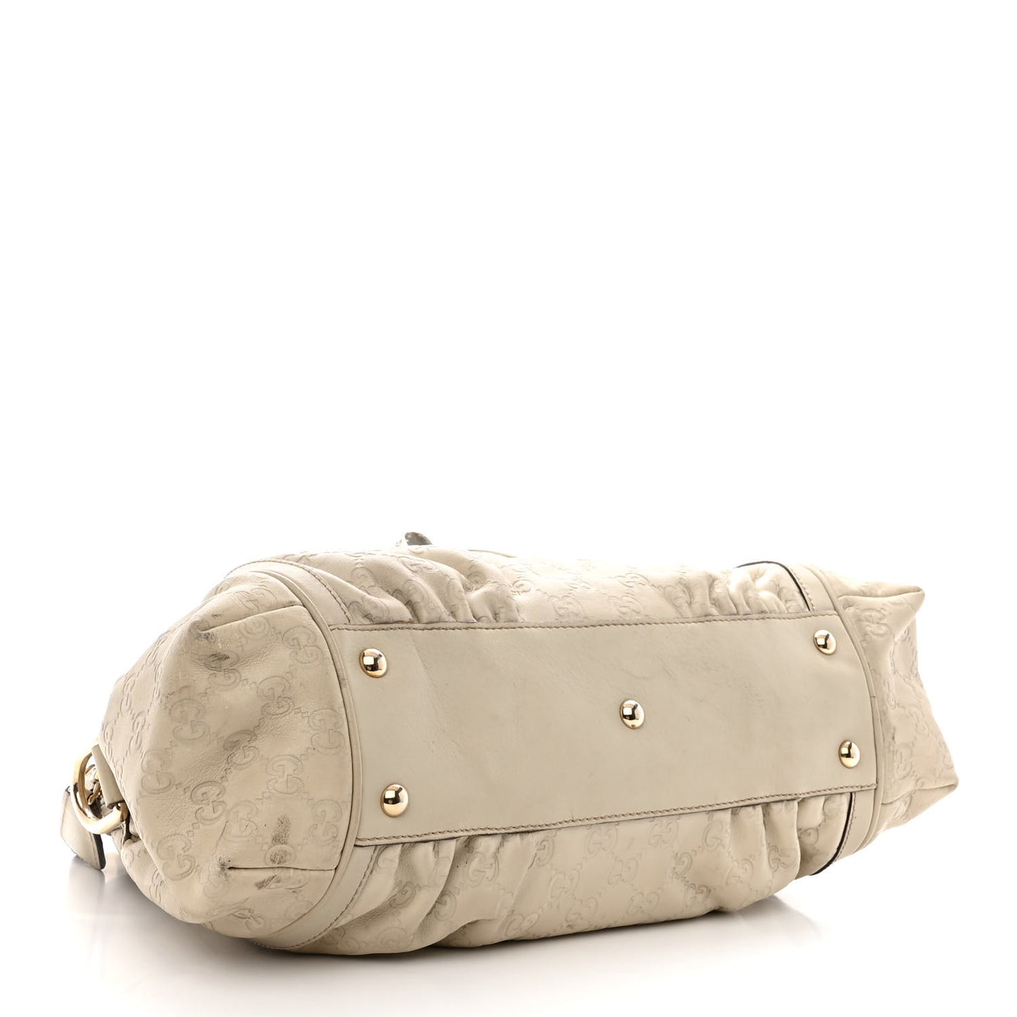 Guccissima Pop Bamboo Top Handle Tote Off White