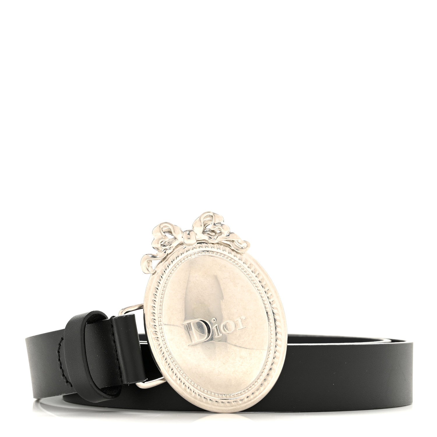 Christian Dior Calfskin Medaillon 25mm Belt 95 38 Black 1 of 6