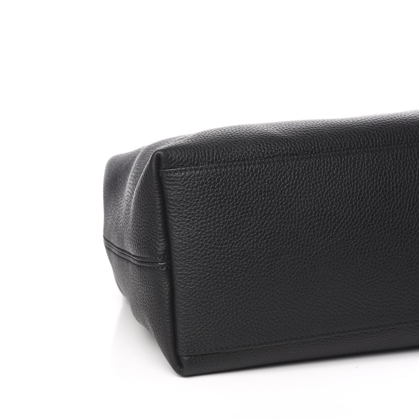 Pebbled Calfskin Medium Soho Chain Shoulder Bag Black