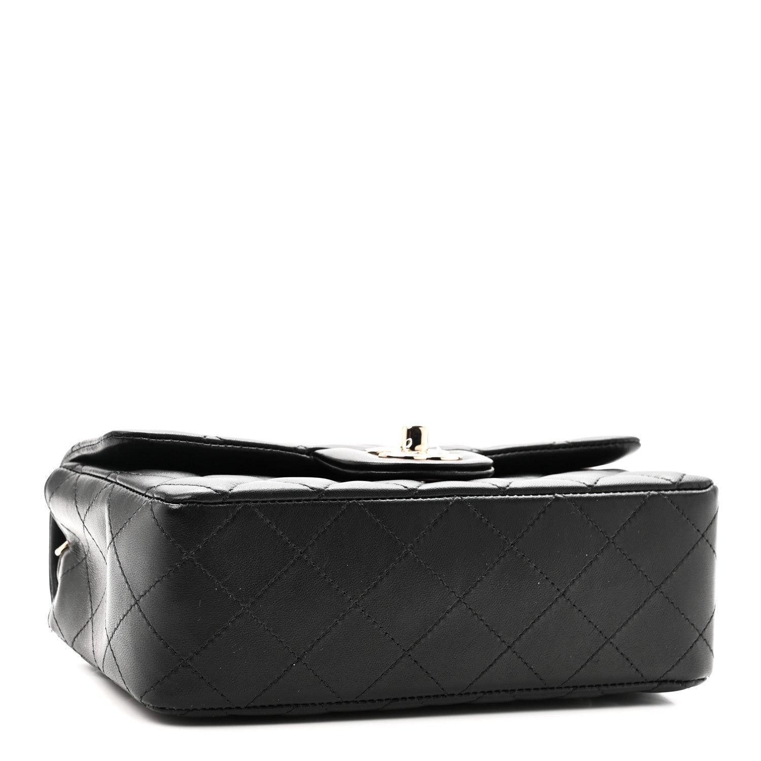 Chanel Lambskin Quilted Mini Rectangular Flap Black 4 of 11