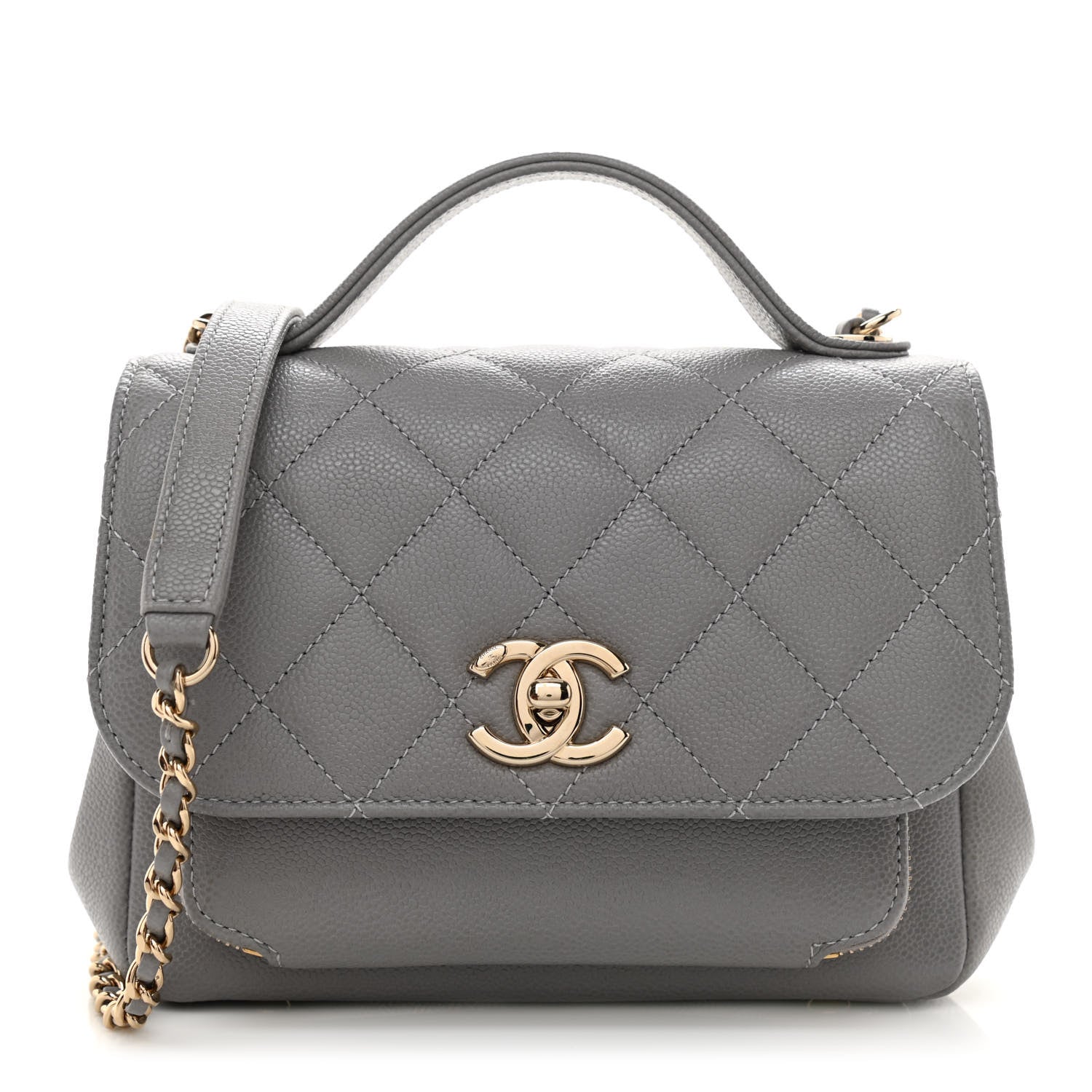 Chanel Caviar Quilted Small Business Affinity Flap Grey 1 of 10