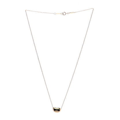 Tiffany 18K Yellow Gold 12mm Elsa Peretti Bean Pendant Necklace 3 of 6