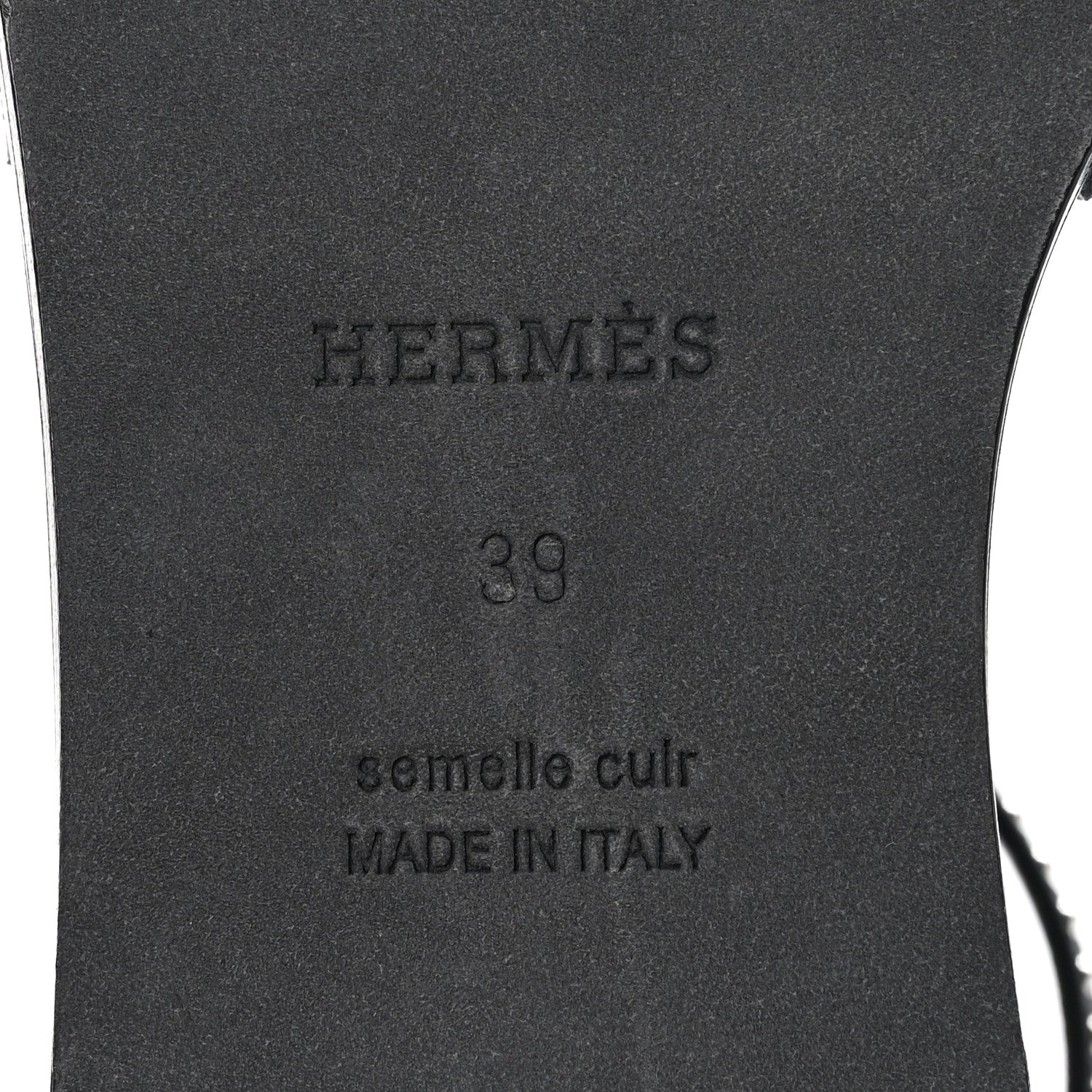 Hermes Calfskin Studded Santorini Sandals 39 Black 7 of 8
