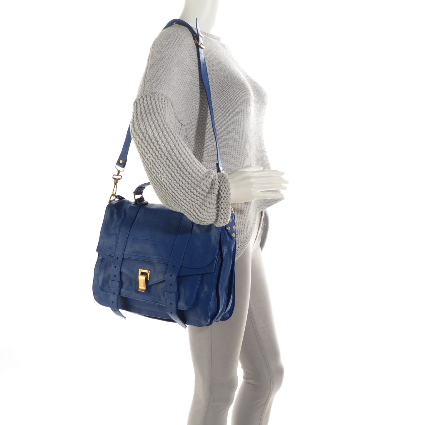 Lambskin Large PS1 Satchel Royal Blue