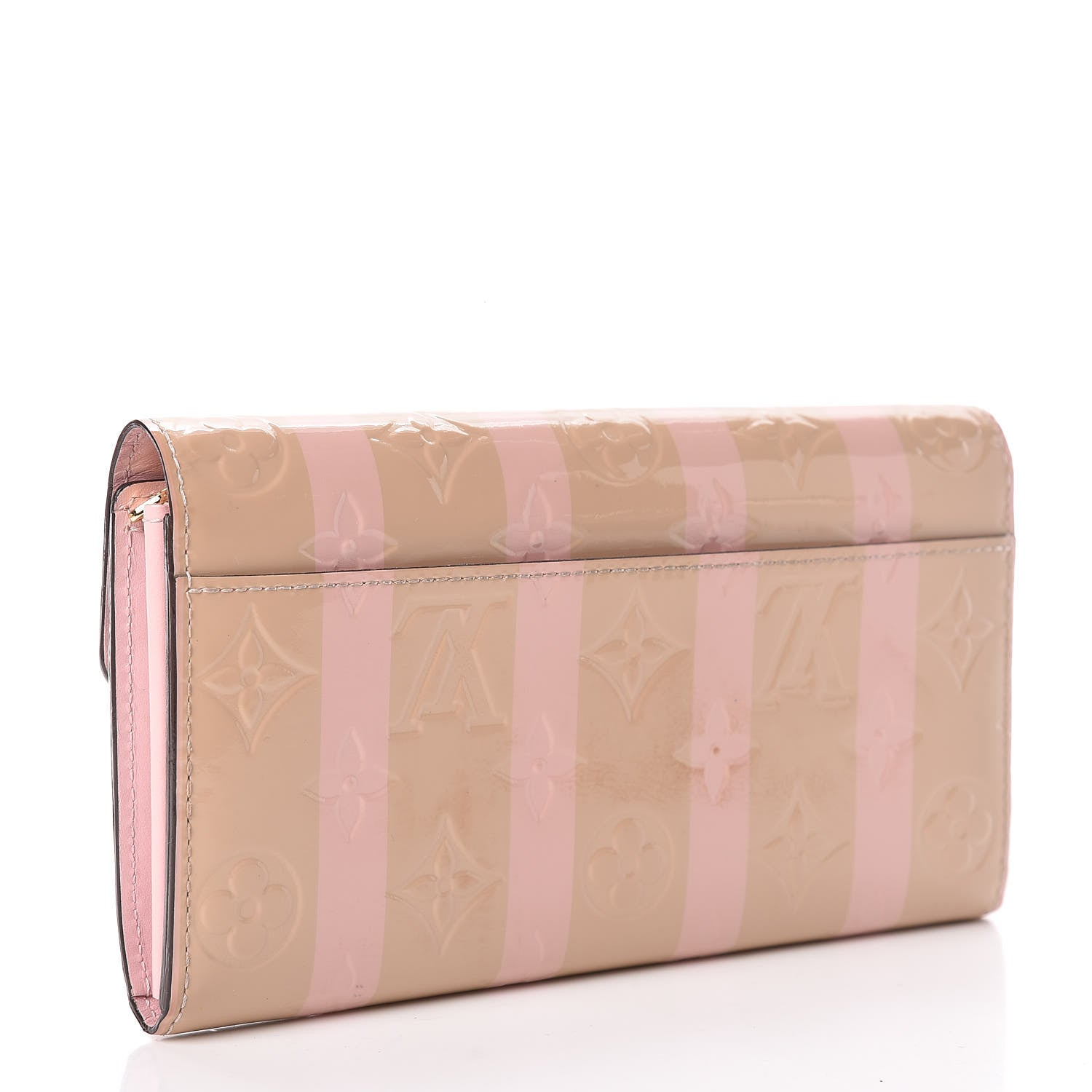Louis Vuitton Vernis Rayures Sarah Wallet NM Dune 3 of 12