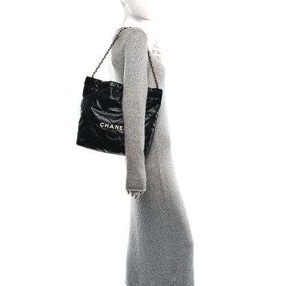 Chanel Calfskin Quilted Small Chanel 22 Black 2 of 12