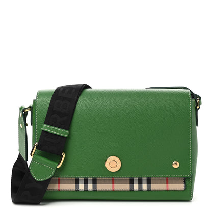 Burberry Grainy Calfskin Vintage Check Note Crossbody Bag Ivy Green 1 of 9