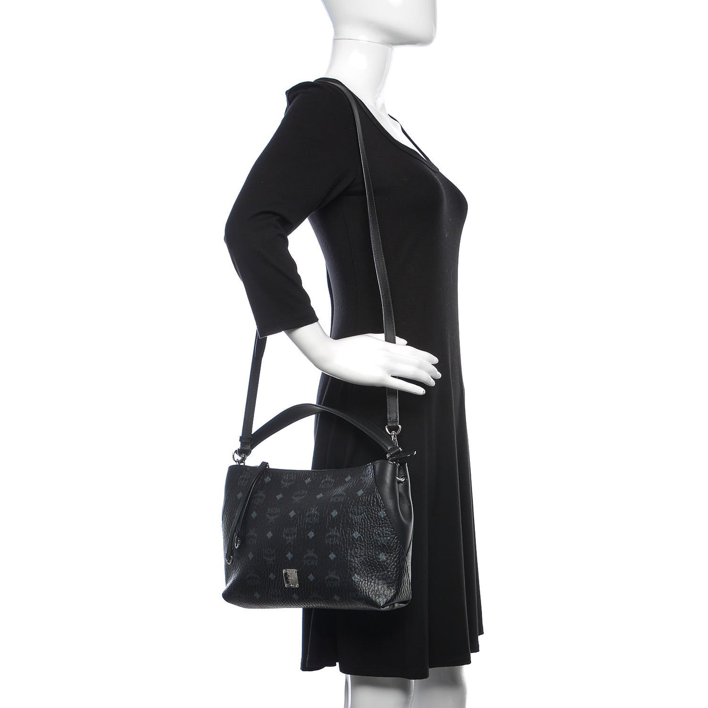 Visetos Medium Klara Shoulder Bag Black