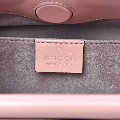 Gucci Nappa Bamboo Web Mini Nymphaea Top Handle Bag Perfect Pink Mystic White 7 of 11