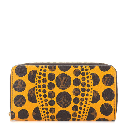 Louis Vuitton Monogram Kusama Pumpkin Dots Zippy Wallet Yellow 1 of 7