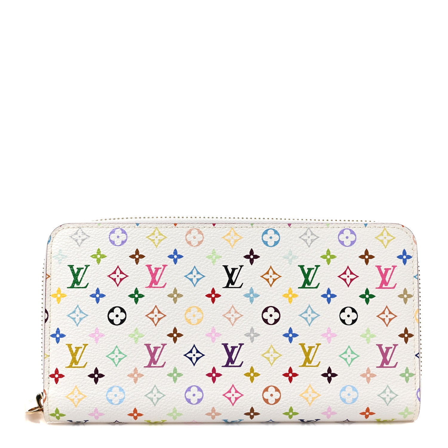 Louis Vuitton Monogram Multicolor Zippy Wallet White Litchi 1 of 6