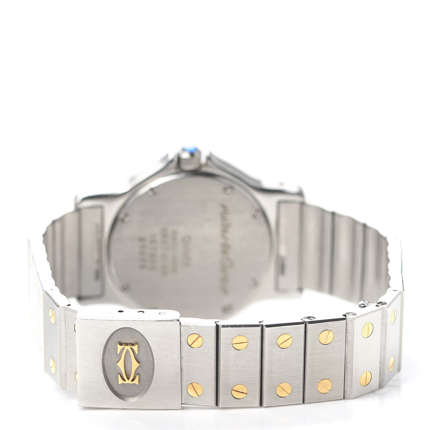 Stainless Steel 18K Yellow Gold 29mm Santos Octagon Quartz Watch