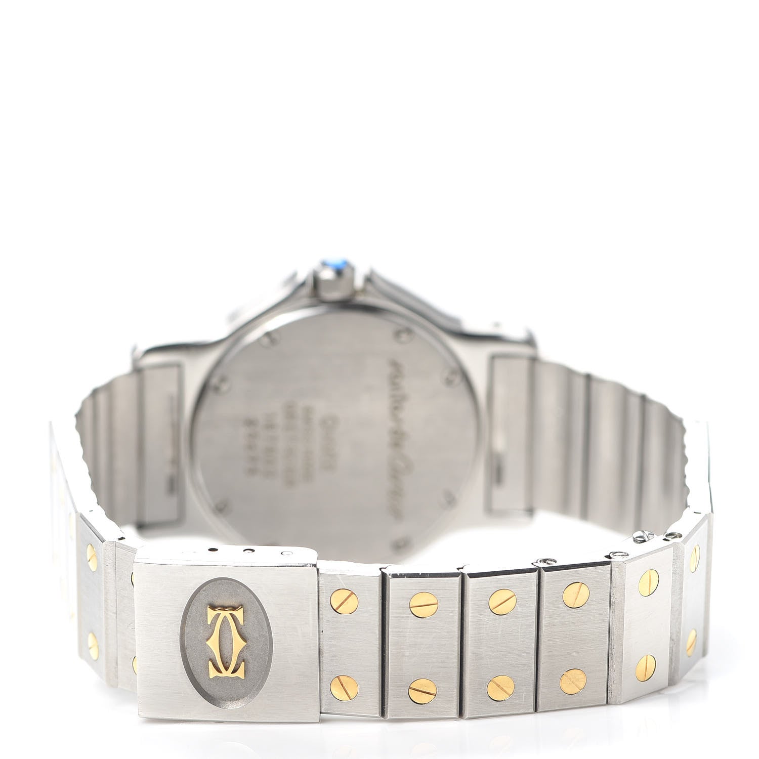 Cartier Stainless Steel 18K Yellow Gold 29mm Santos Octagon Quartz Watch 3 of 5