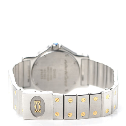 Cartier Stainless Steel 18K Yellow Gold 29mm Santos Octagon Quartz Watch 3 of 5
