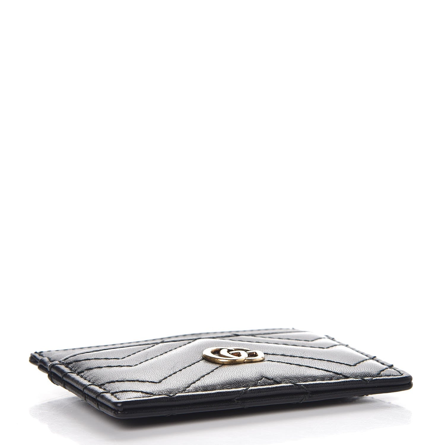 Gucci Calfskin Matelasse GG Marmont Card Holder Black 4 of 8