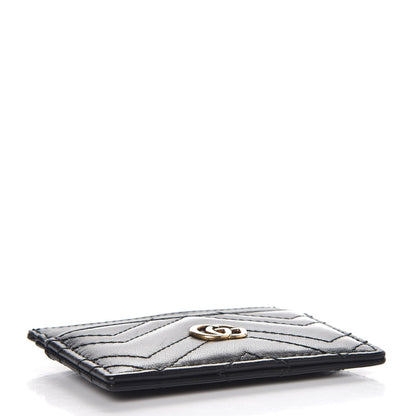 Gucci Calfskin Matelasse GG Marmont Card Holder Black 4 of 8
