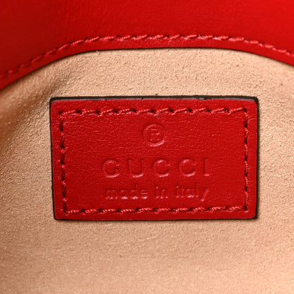 Gucci Calfskin Matelasse Super Mini GG Marmont Shoulder Bag Hibiscus Red 6 of 8