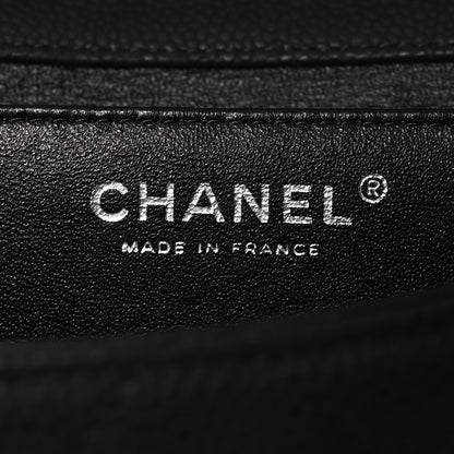 Chanel Iridescent Caviar Quilted Clutch With Chain Flap Black 7 of 11