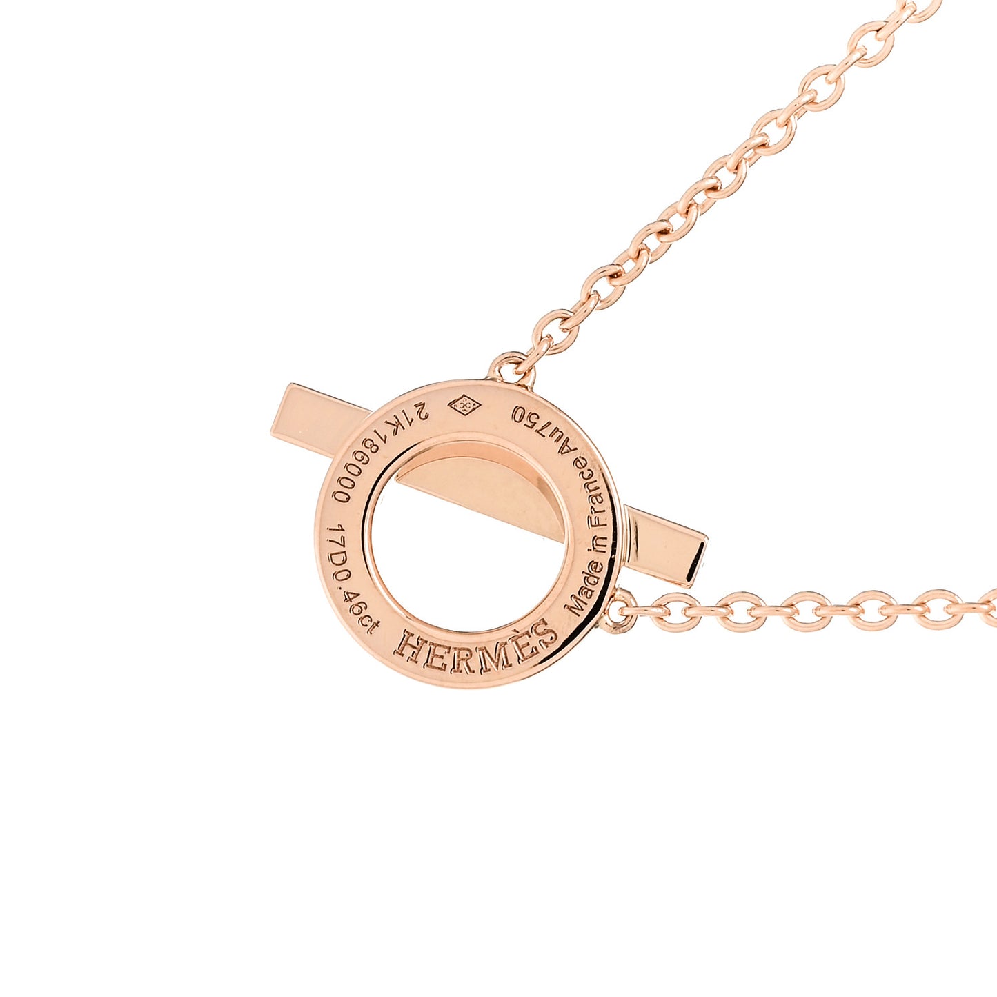 18K Rose Gold Diamond Finesse Pendant Necklace