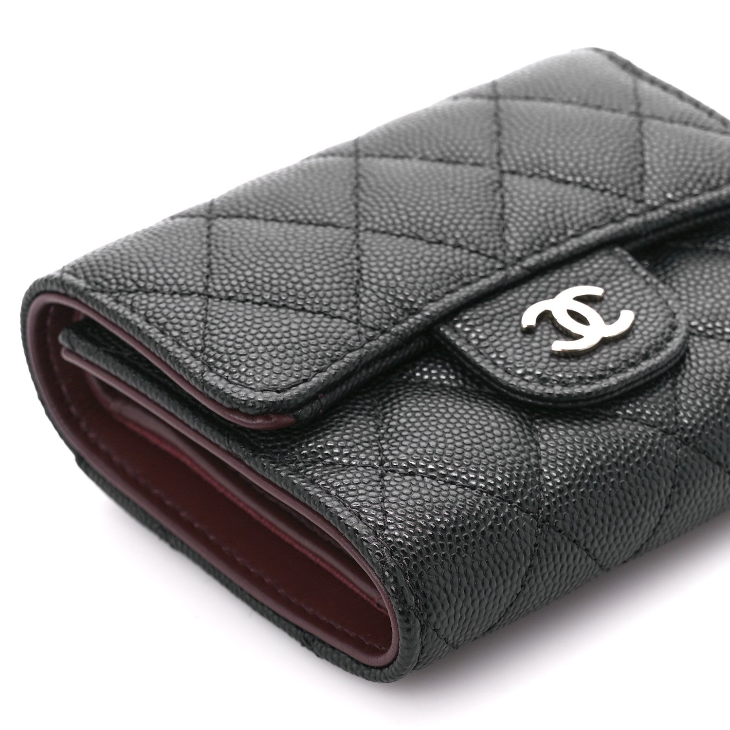 Chanel Caviar Quilted Compact Flap Wallet Black 10 of 11