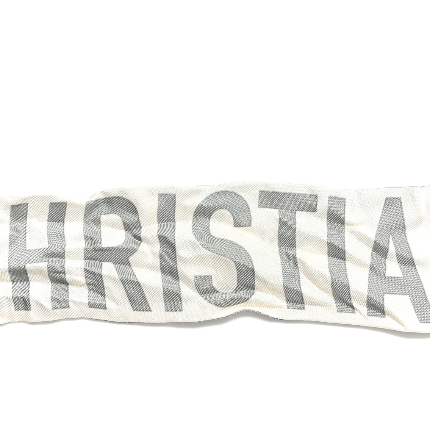 Silk Oblique Mitzah Scarf Grey