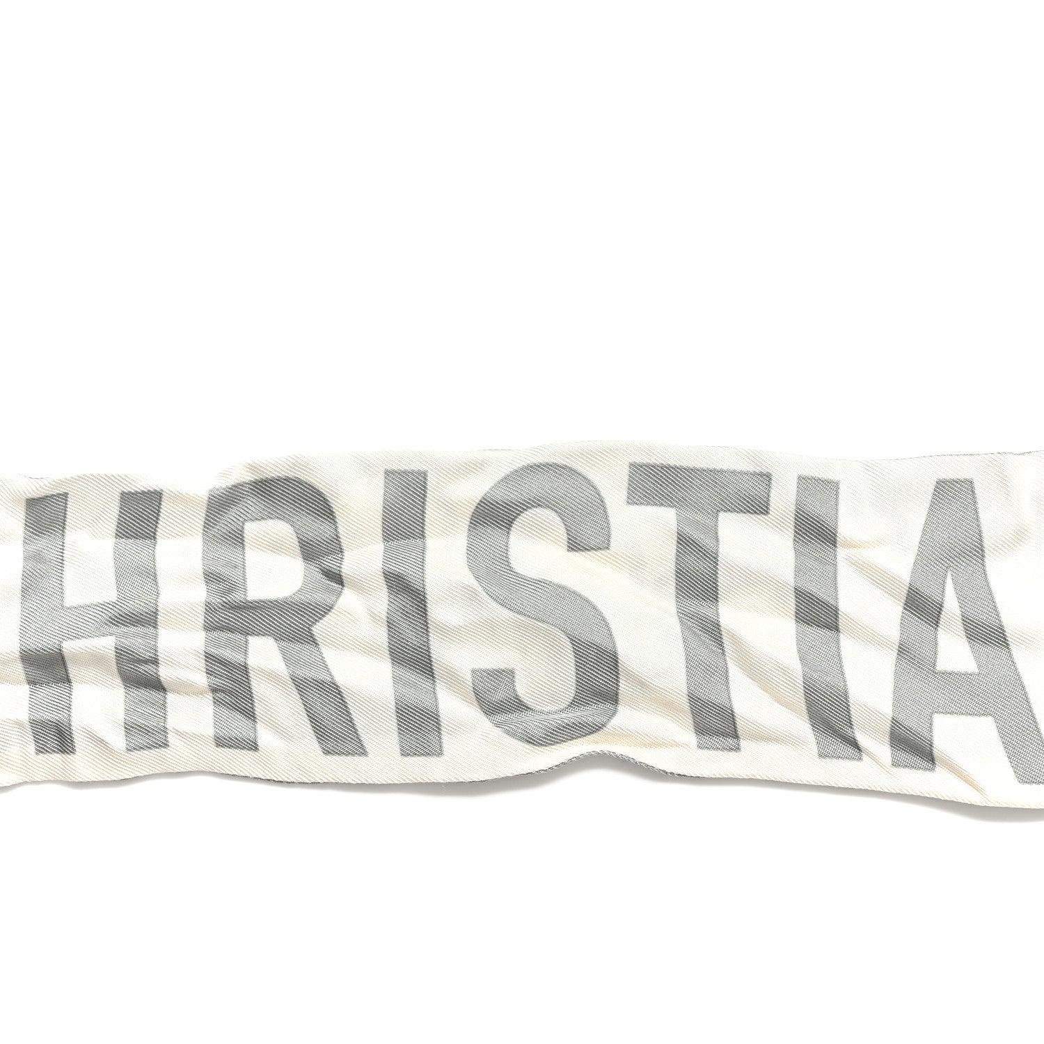 Christian Dior Silk Oblique Mitzah Scarf Grey 4 of 6