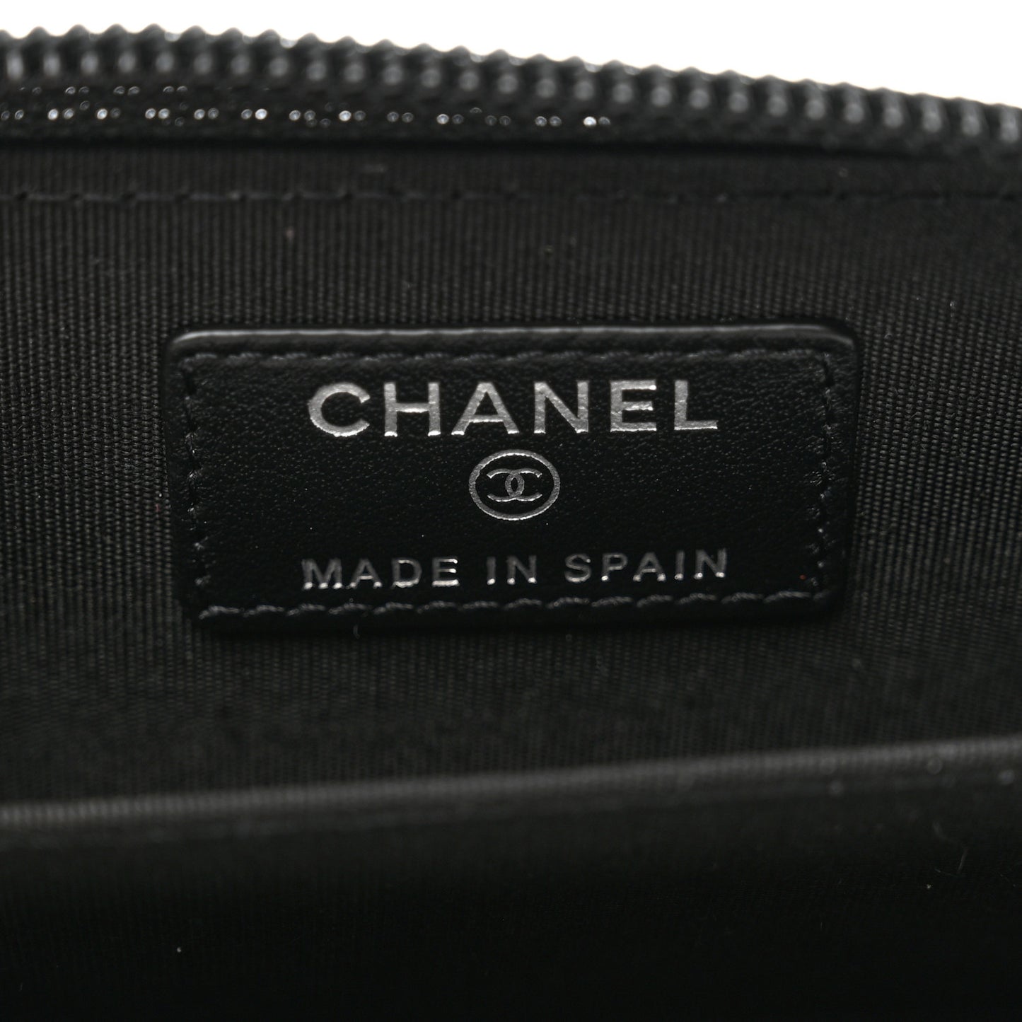 Caviar Quilted Boy Zip Around Coin Purse Wallet Black