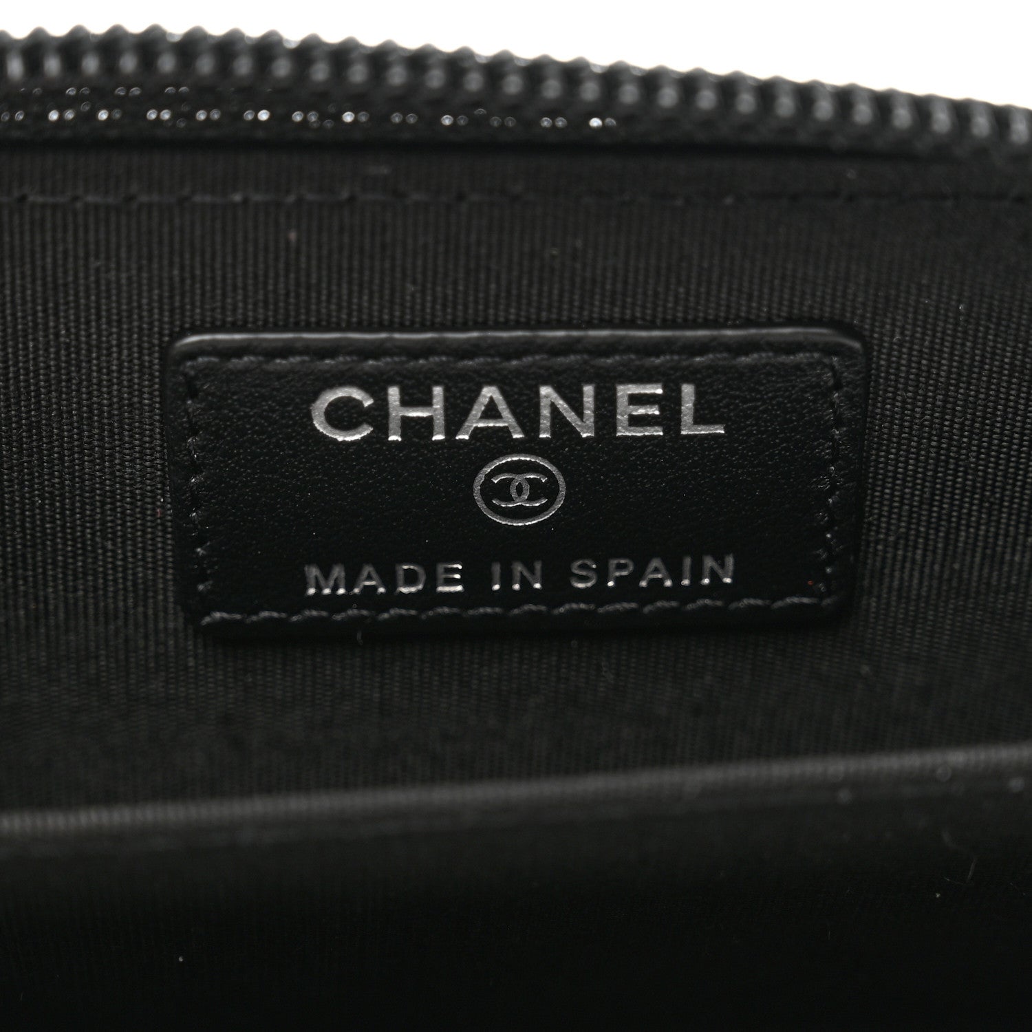 Chanel Caviar Quilted Boy Zip Around Coin Purse Wallet Black 6 of 8