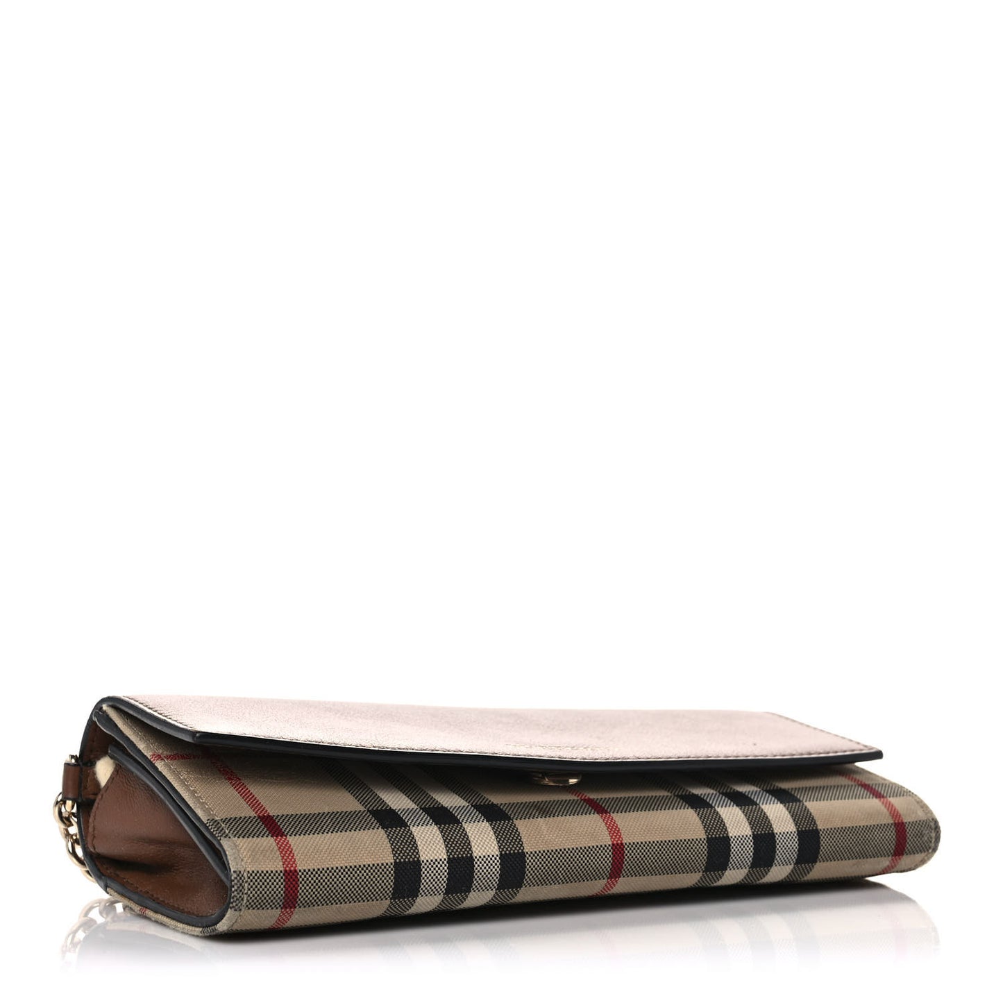 Calfskin Horseferry Check Henley Wallet On Chain Tan