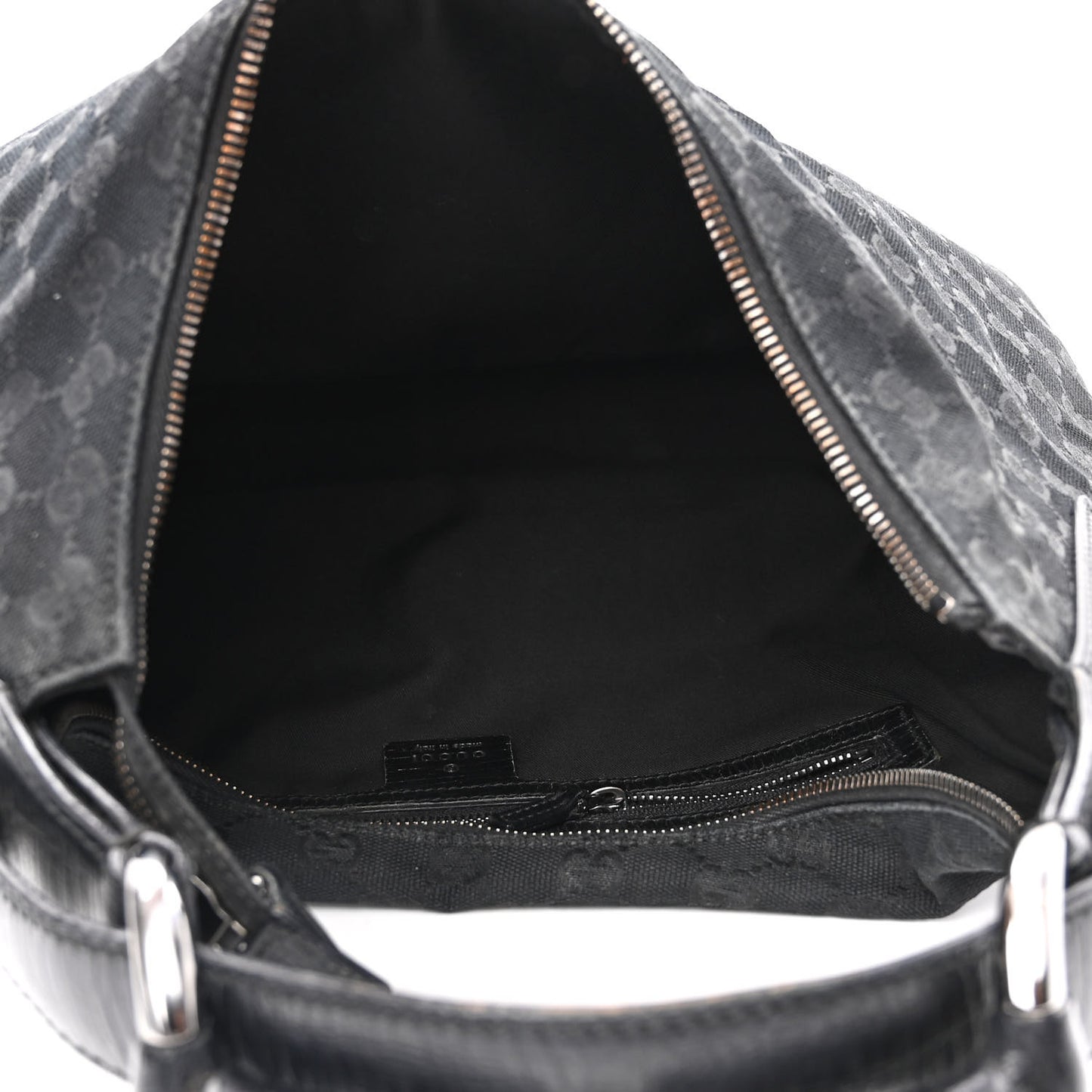 Monogram Medium Horsebit Chain Hobo Black