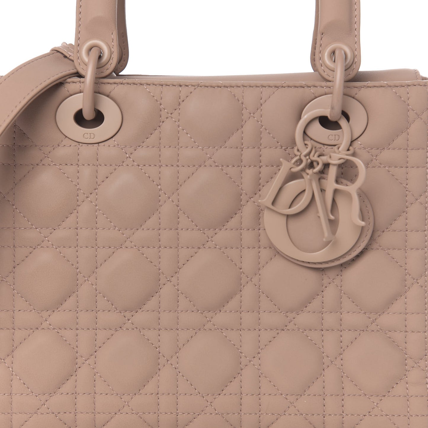 Ultra Matte Calfskin Cannage Medium Lady Dior Blush Powder