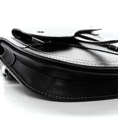 Christian Dior X KAWS Grained Calfskin Saddle Pouch Black 8 of 9