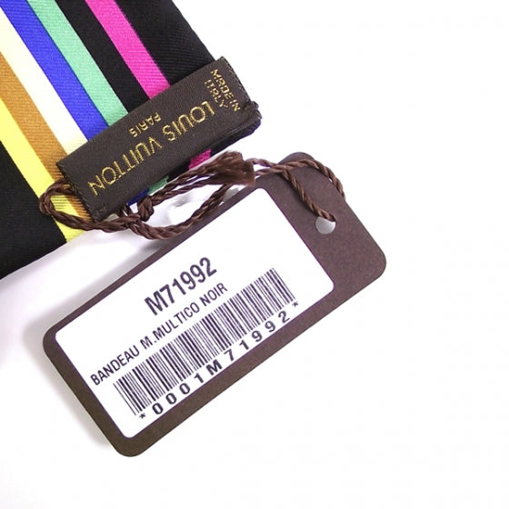 Louis Vuitton Silk Monogram Multicolor Bandeau Black 5 of 7