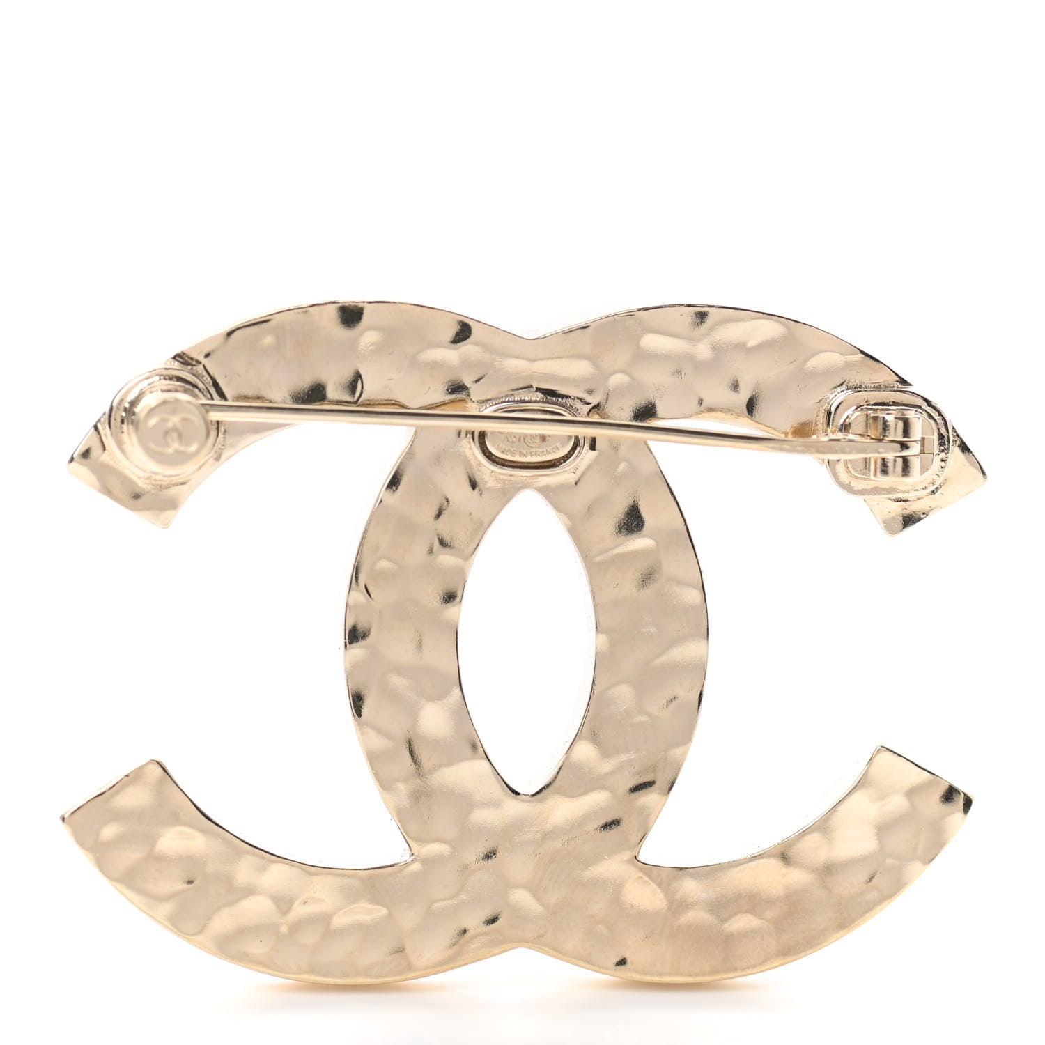 Chanel Baguette Crystal Logo CC Brooch Gold 3 of 4