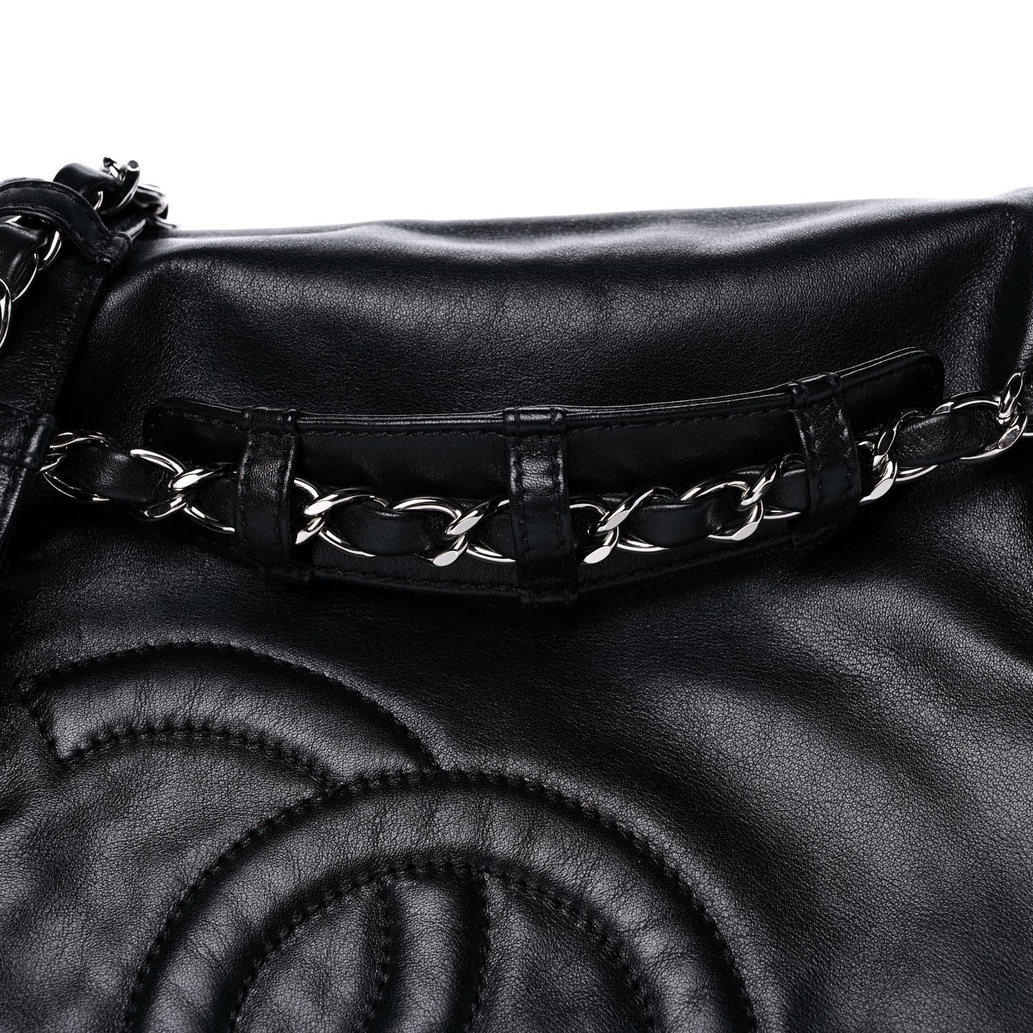 Chanel Calfskin CC Accordion Flap Black 8 of 11