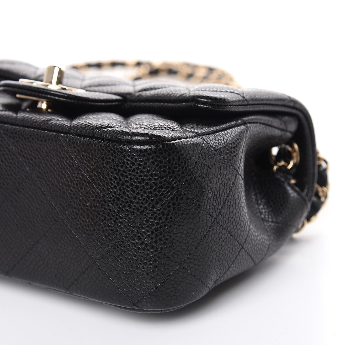 Caviar Quilted Mini Square Flap Black