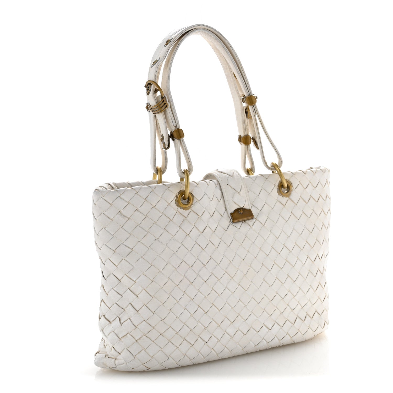 Bottega Veneta Nappa Intrecciato Small Capri Tote White 4 of 17